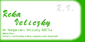 reka veliczky business card